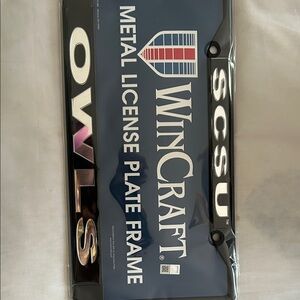 Wincraft Black and White Metal License Plate Frame